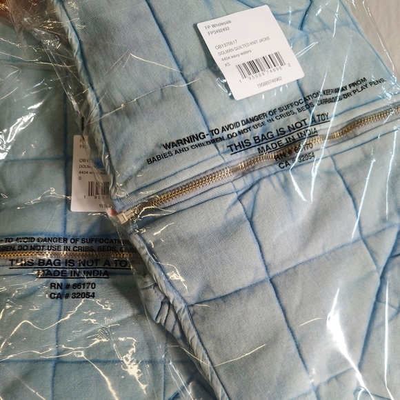 Free People Quilted Dolman Jacket Wavy Waters Brand NEW - Picture 15 of 15